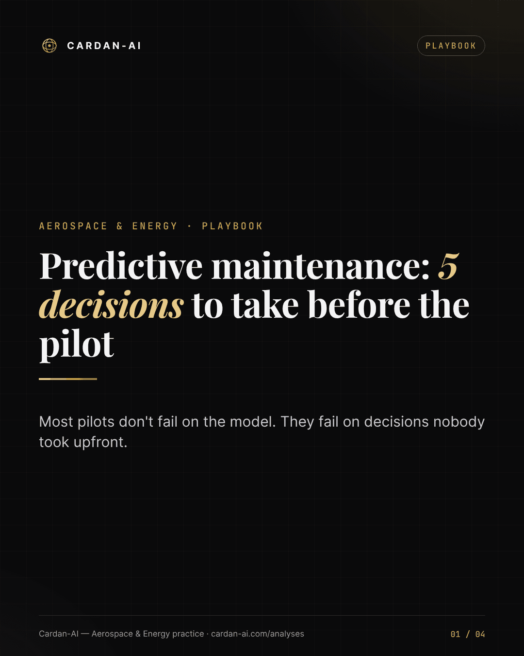 Predictive maintenance: 5 decisions to take before launching the AI pilot